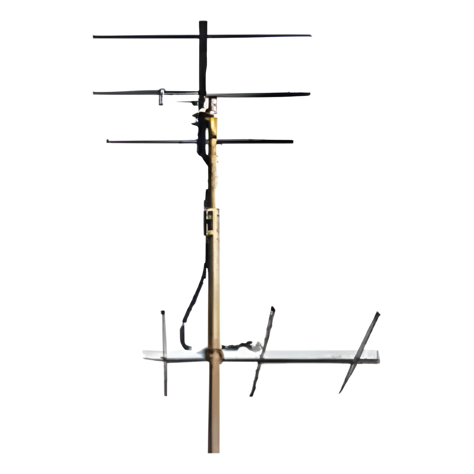 Juego de 2 Antenas Bi-direccionales reforzadas de 3 elementos para TV.