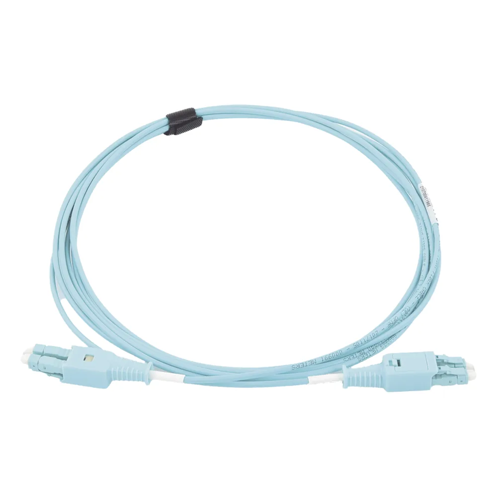 Jumper de Fibra Óptica BladePatch LC-LC Duplex, Multimodo 50/125 OM4, OFNR, Color Aqua, 3 Metros
