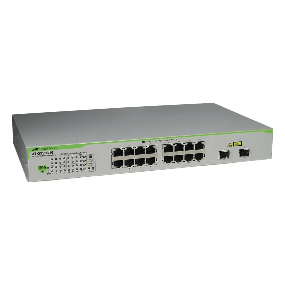 Switch Gigabit WebSmart de 16 puertos 10/100/1000 Mbps (2 x Combo) + 2 puertos gigabit SFP (Combo)