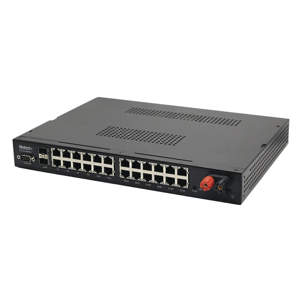 Switch WISP PoE Administrable de 26 puertos (24 PoE Gigabit + 2 SFP) entrada de 9-72 Vcc