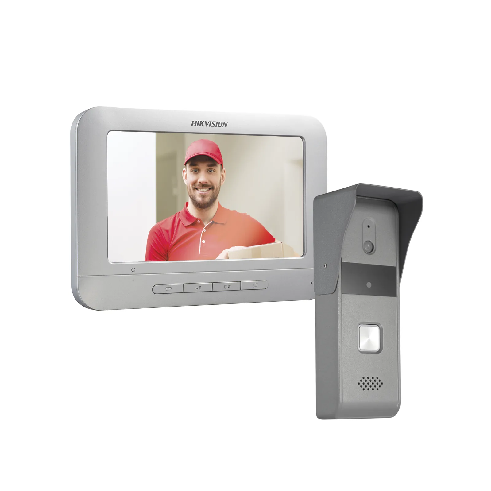 Kit de Videoportero Analógico con Pantalla LCD a Color de 7" / Frente de Calle para Exterior IP65