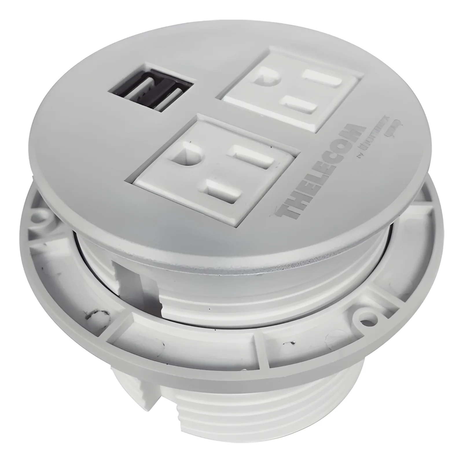 Multicontactos / USB empotrable color blanco, no incluye cable de poder