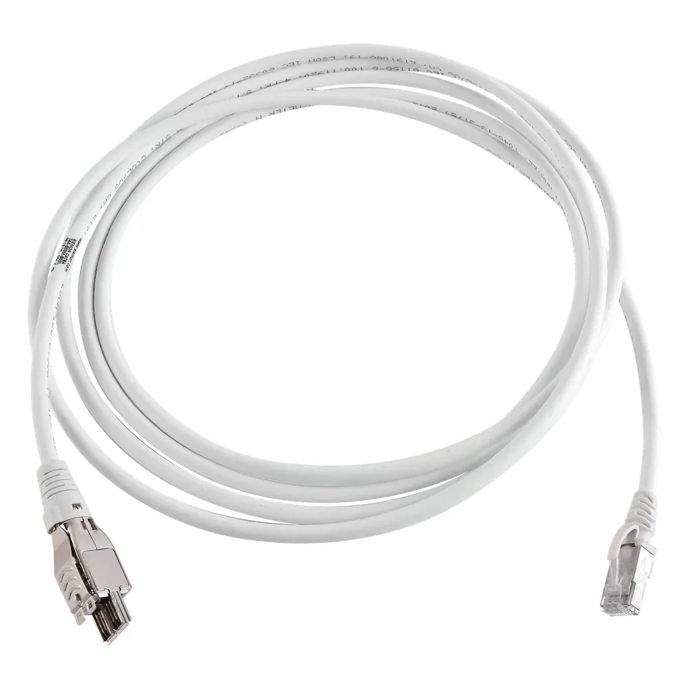 Patch Cord TERA Cat6A 1/10G Ethernet, de 4 Pares y Conector Modular, LS0H, Color Marfil, 10 Metros (32.81 Pies)