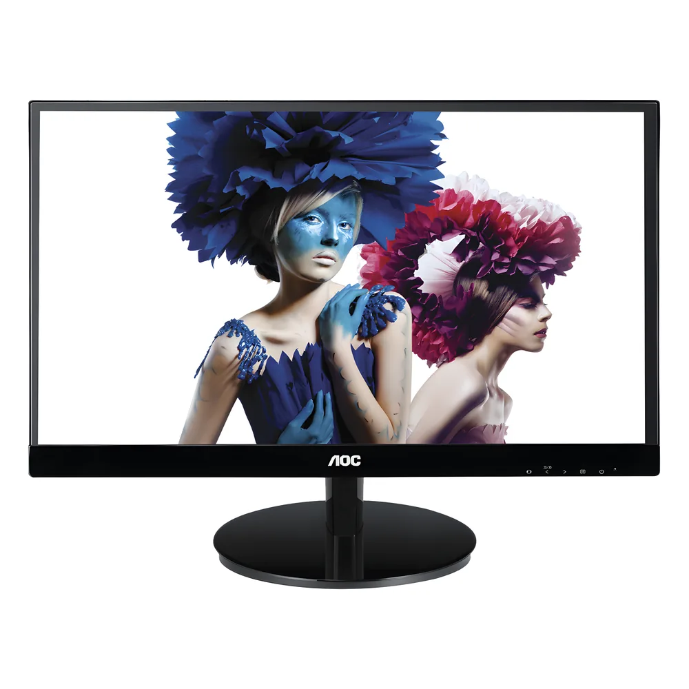 Monitor LED de 27", Resolución 1920 x 1080 Pixeles con Entradas de Video VGA / HDMI con MHL / Displayport. Panel IPS con Marco Esbelto y Bocinas Integradas