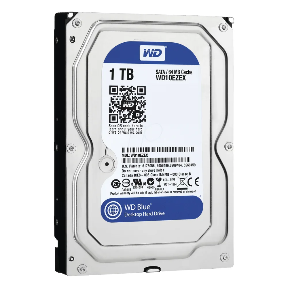 Disco duro Blue de 1 TB / 7200 RPM / Recomendado para PC / Uso 8-5 / 1 Años de Garantia