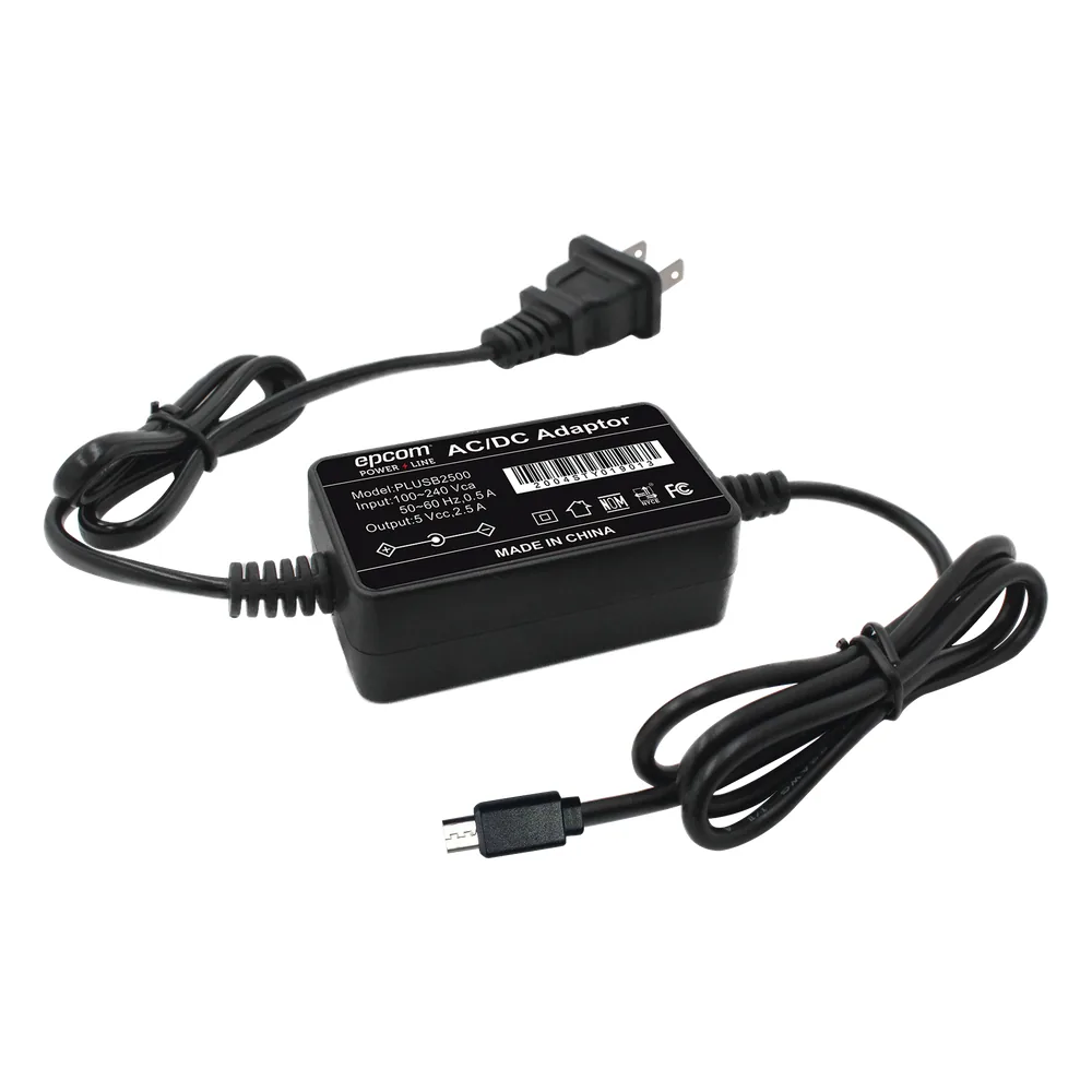 Cargador Micro-USB Profesional de 5 Vcc, 2.5 A para Celulares, Tabletas y Radio PKT-03 / Voltaje de Entrada de 100-240 Vca