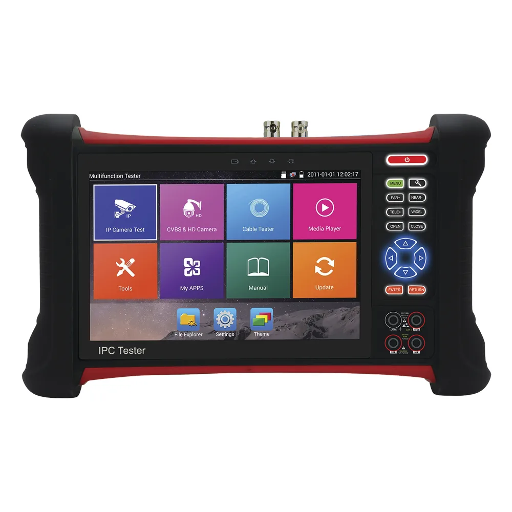 Probador de Vídeo Android con Pantalla LCD de 7" para IP ONVIF / HD-TVI 8MP (TurboHD) / Análogo, ONVIF, Wi-Fi, Scanner IP, WiFi, entrada HDMI