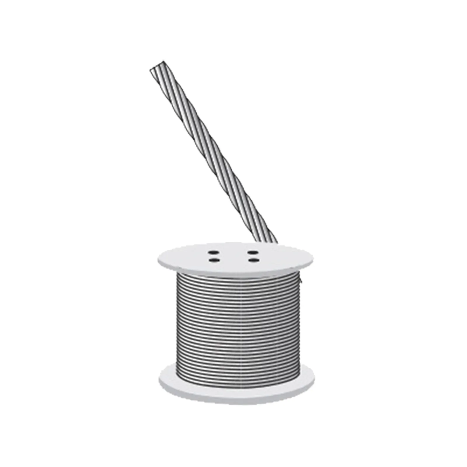 Cable de Retenida 7 Hilos , Resistencia 600 kg, Diámetro 1/8" (Metro). Acero Galvanizado