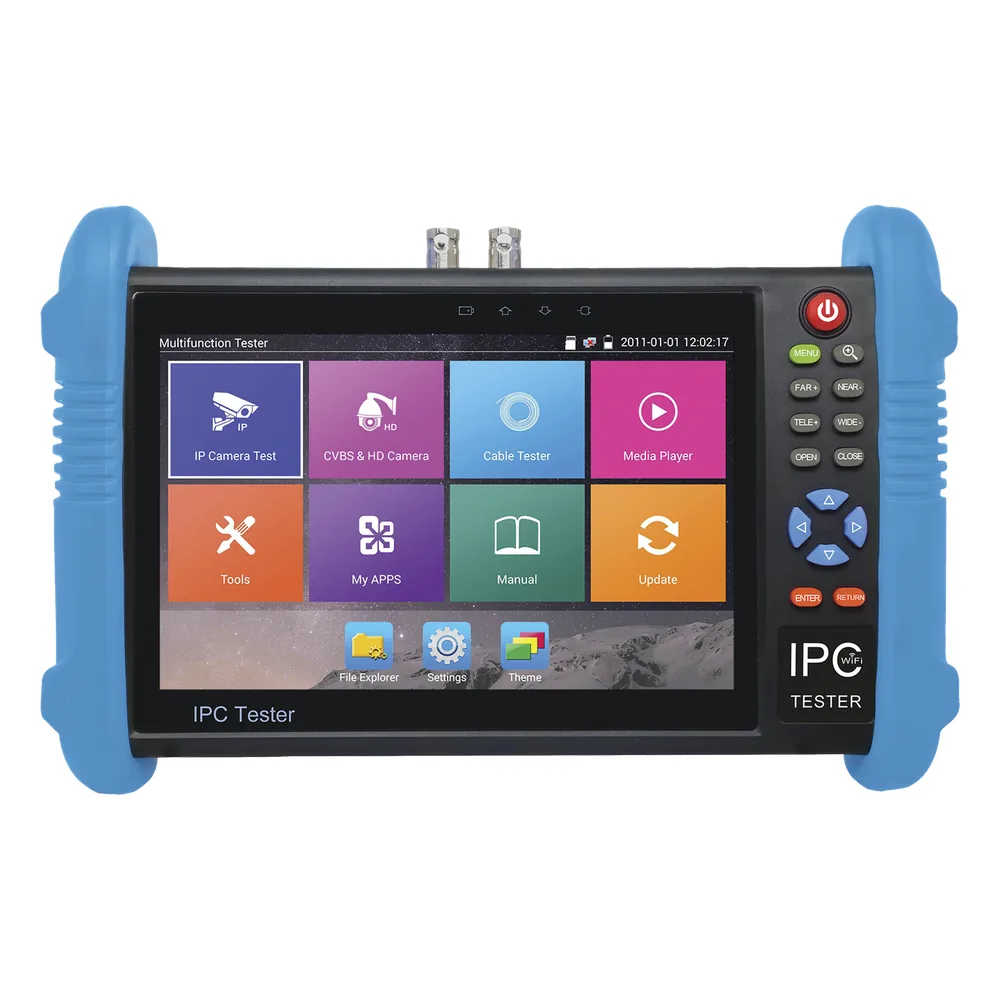 Probador de Vídeo Android con Pantalla LCD de 7" para IP ONVIF / HD-TVI (8MP), HD-CVI (8MP) y AHD (5MP) / Wi-Fi, Scanner IP, WiFi, entrada HDMI