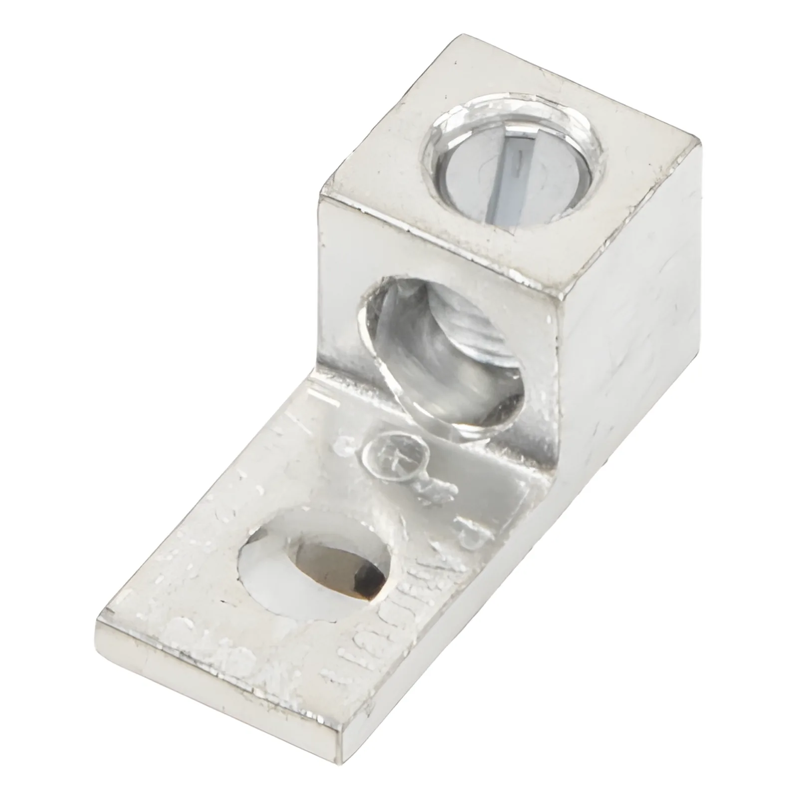 Conector Mecánico de Aluminio, de Un Orificio y Un Barril, para Cable de 14 a 2 AWG. 1 Pieza