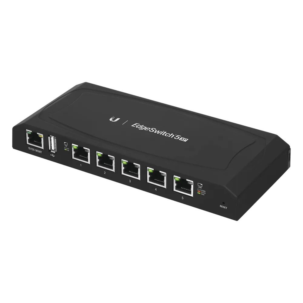 EdgeSwitch 5XP Administrable de 5 Puertos Gigabit PoE de 24 V Pasivo, con funciones avanzadas de Capa 2