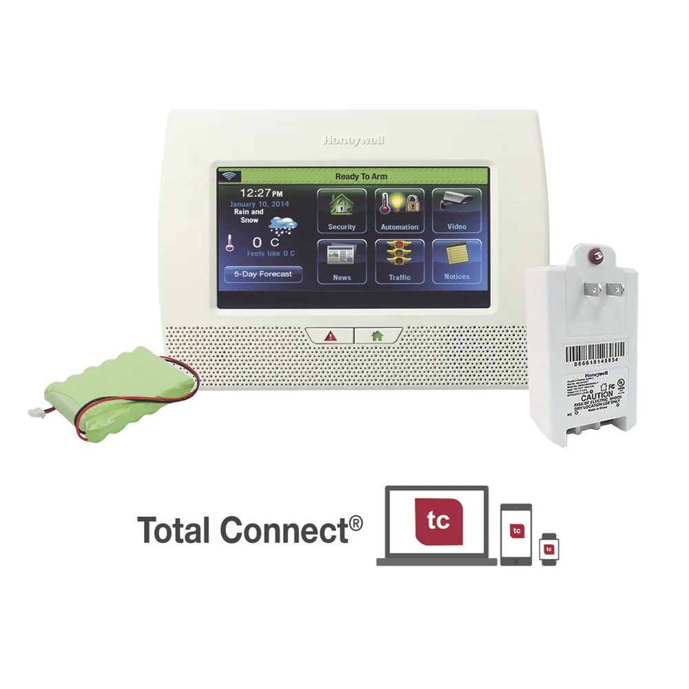 Panel de control de alarma inalámbrico con pantalla táctil color de 7 pulgadas en español, con Z-Wave