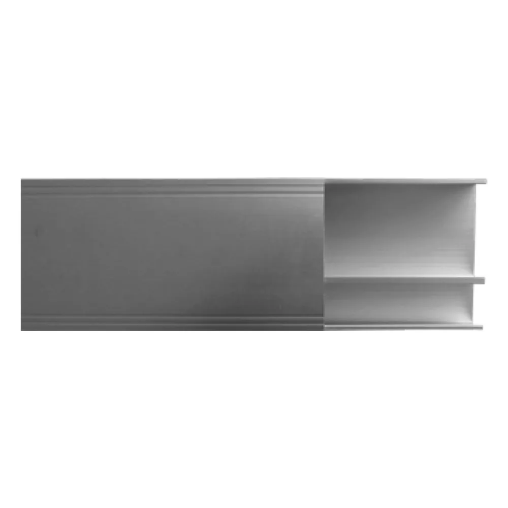 Canaleta de aluminio línea R40 color blanco, 117 x 27.3mm, tramo de 3 metros