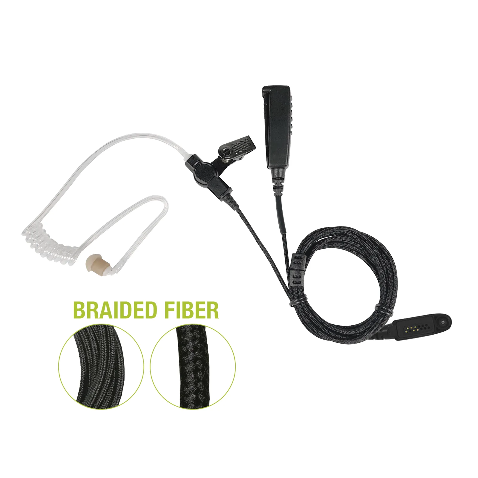 Micrófono De Solapa de 2 Cables De Fibra Trenzada Serie SPM2300BF Con Conector MOTOROLA EX500/600, GP328/338/344/388, PRO51 y ELITE