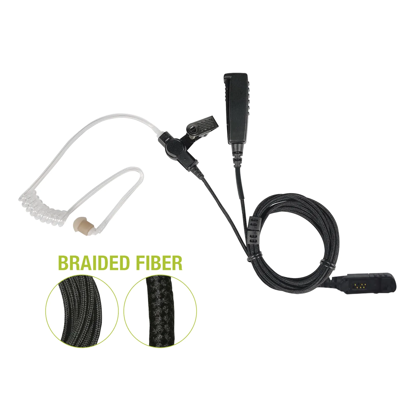 Micrófono De Solapa de 2 Cables De Fibra Trenzada Serie SPM2300BF Para MOTOROLA TRBO XPR3300/3500