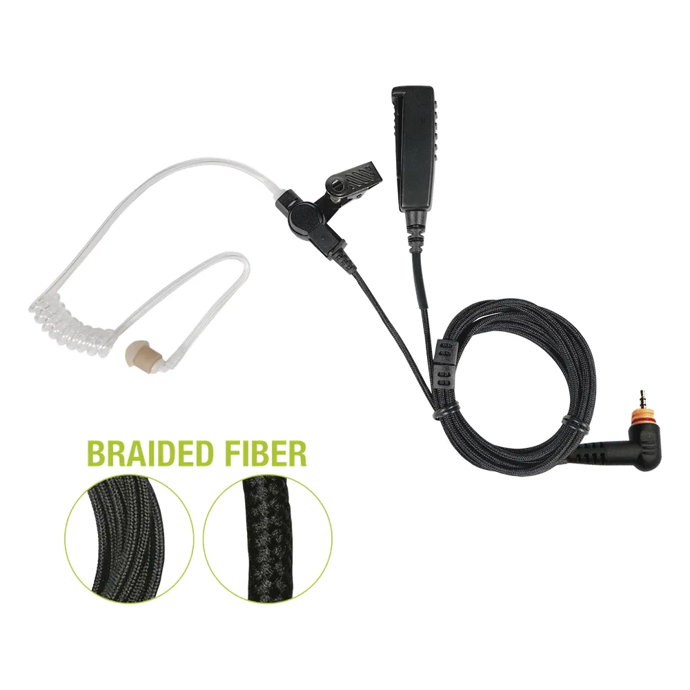 Micrófono De Solapa de 2 Cables De Fibra Trenzada Serie SPM2300BF Para Motorola TRBO SL300 & 7550