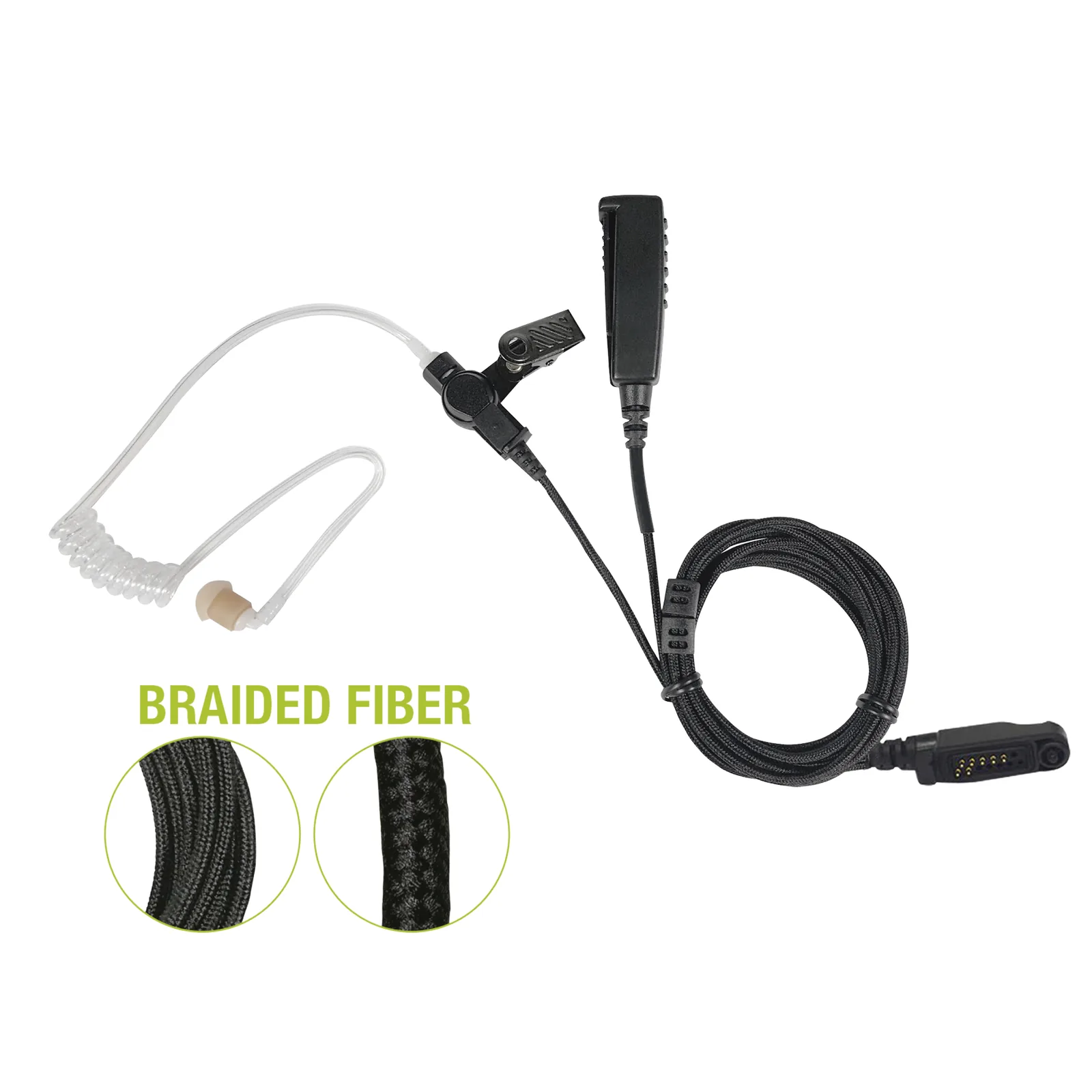 Micrófono De Solapa de 2 Cables De Fibra Trenzada Serie SPM2300BF Para HYTERA X1e/p & PD6XX