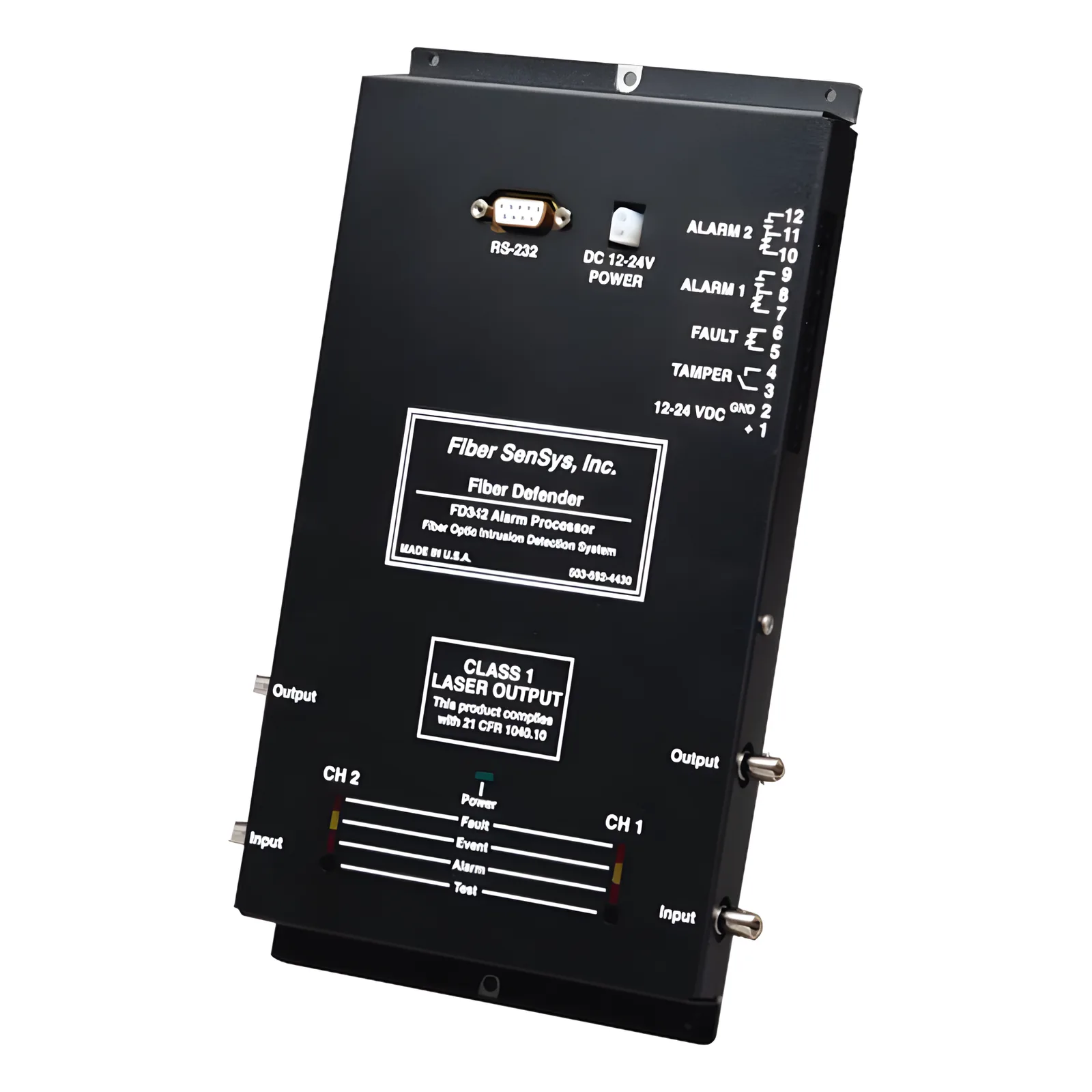 Sensor de Seguridad Perimetral de 2 Zonas/ Detección por Fibra Óptica Sensitiva/ Rango de 0 a 5 Kms de protección / Comunicación IP