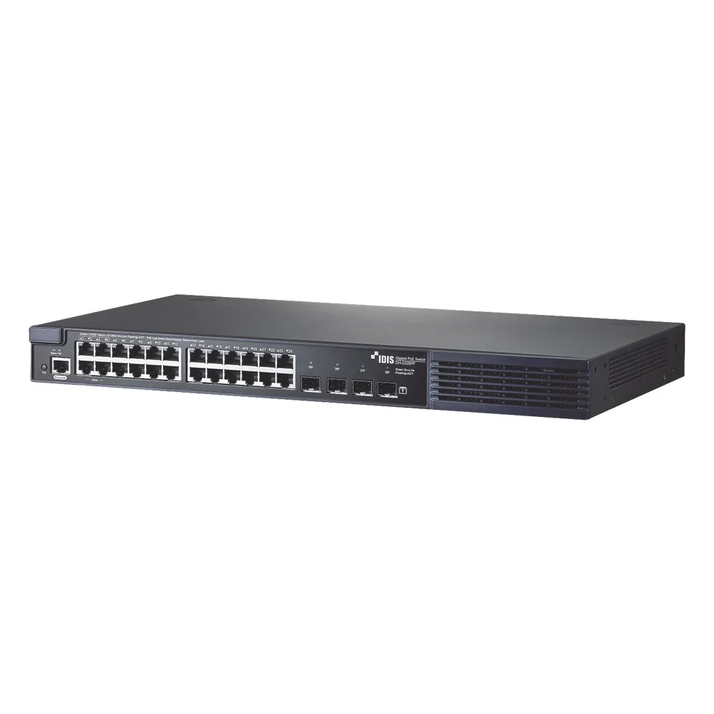 Switch PoE 802.3af/at | DirectIP Gigabit | 24 puertos RJ45 | 4 Puertos Fibra Óptica | 380W PoE