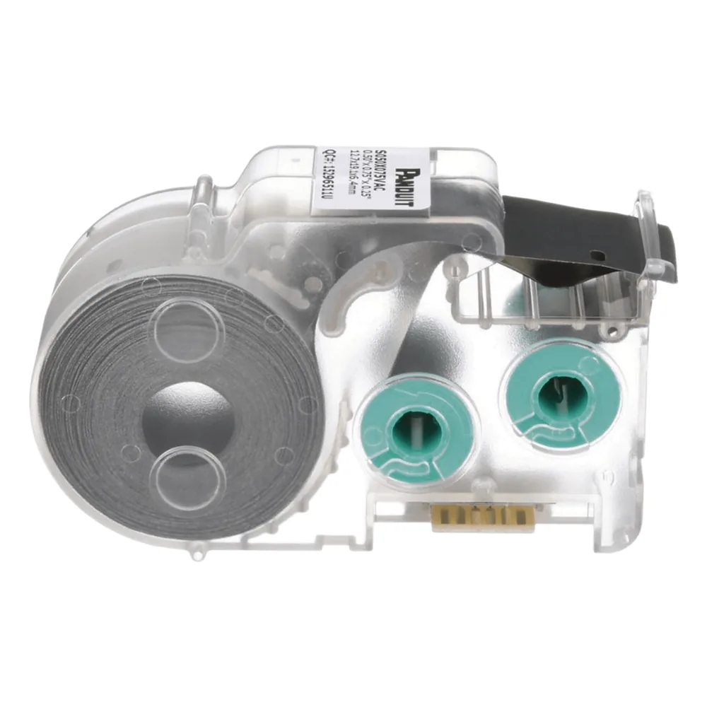 Casete de 275 Etiquetas Autolaminadas de 19 x 25.4 mm (0.75 x 1 pulgadas), para Cables de 3 a 4 mm (0.12 a 0.16 pulgadas) de Diámetro, Área de Impresión Color Blanco