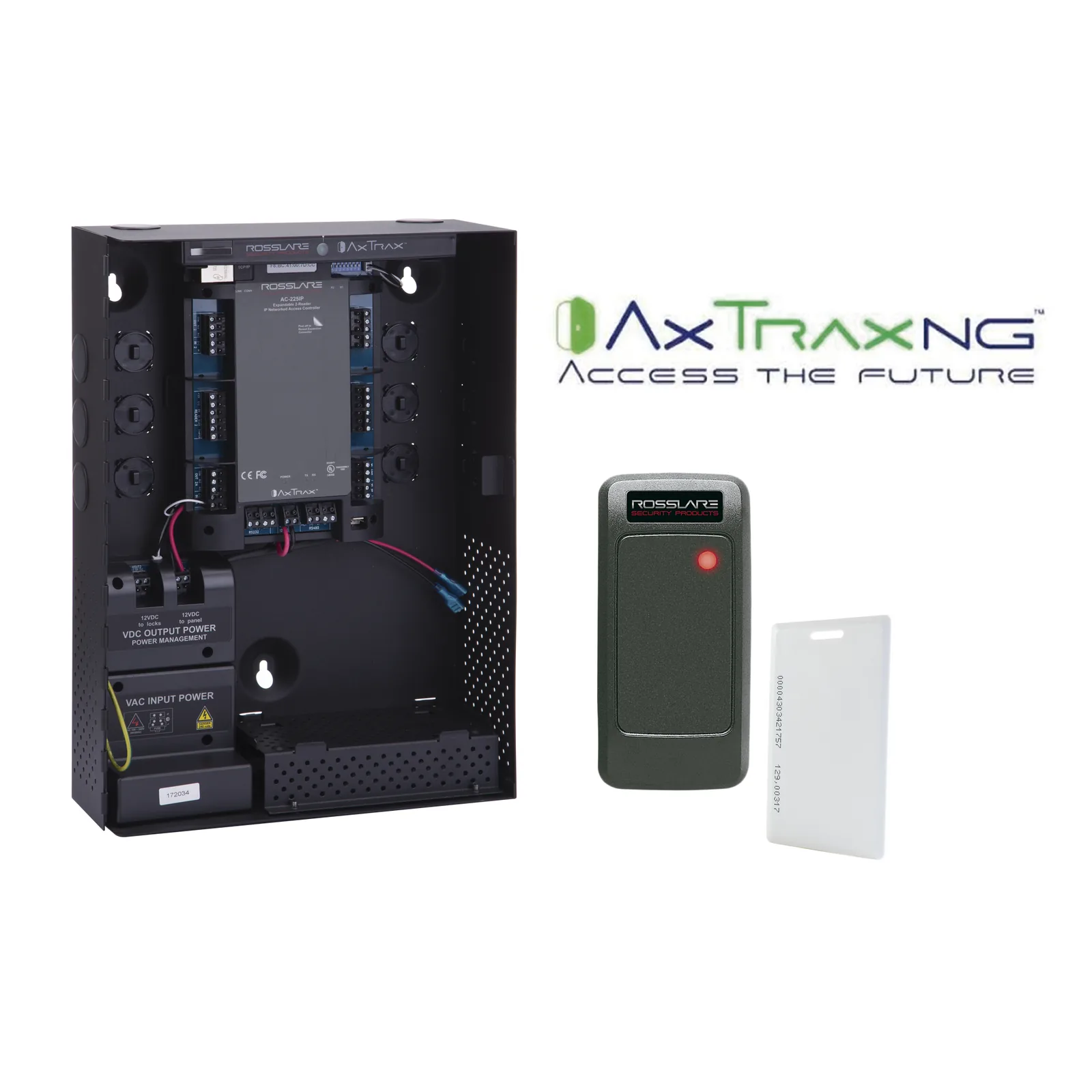 Kit de Control de Acceso para 2 Lectoras (Incluidas) / 30,000 Tarjetas / Incluye Gabinete y Fuente de Alimentación / Nueva generación!