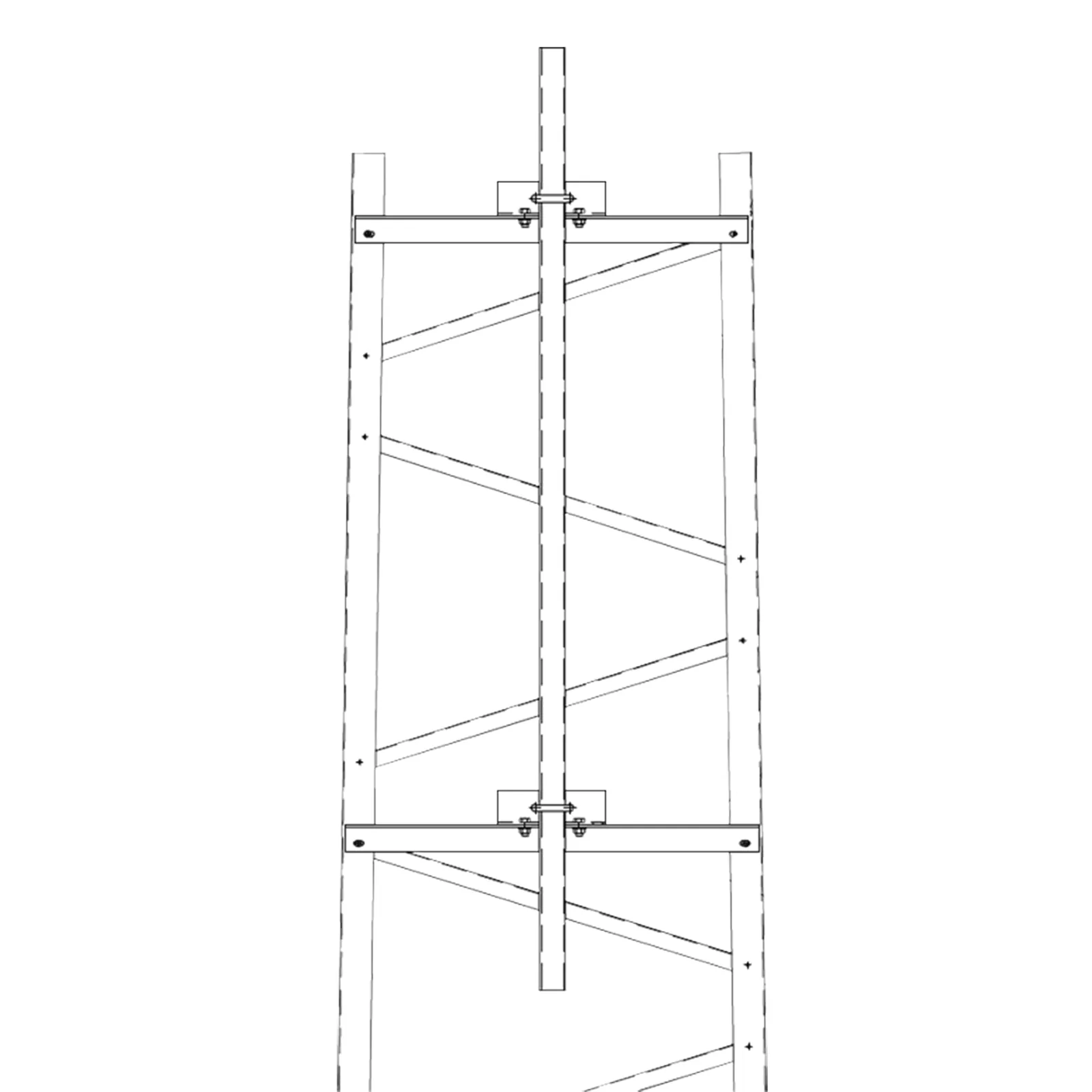 Brazo para Sección #6 Torre Titan con Herrajes y Mástil de 6' (1.8m).