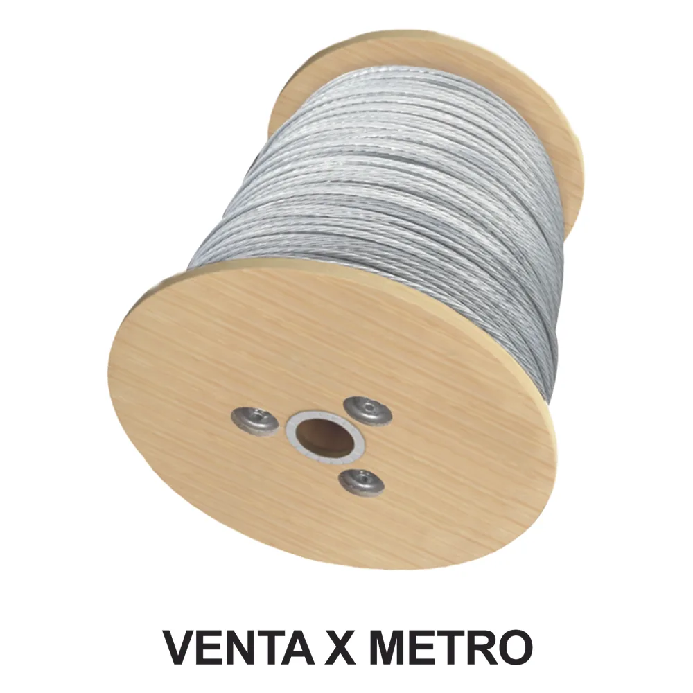 Cable de Retenida de 3/16" de Acero Galvanizado 7 Hilos (Venta por Metro).