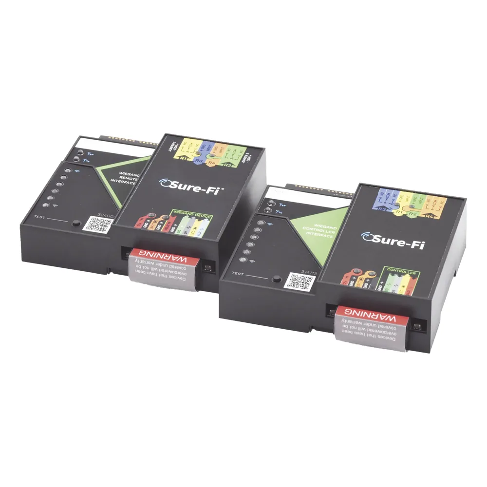 Convertidor de lectora para control de acceso (cableado a inalámbrico) / 1 Wiegand / 2 Relevadores / 2 Entradas / Atraviesa hasta 1.6 KM En Construcción o Material