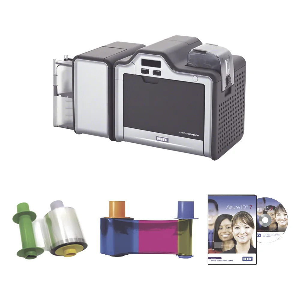 Kit Impresora Retransferencia HDP5000/ UN Lado/ Incluye Ribbon, Film y Software/ 3 Años Garantía
