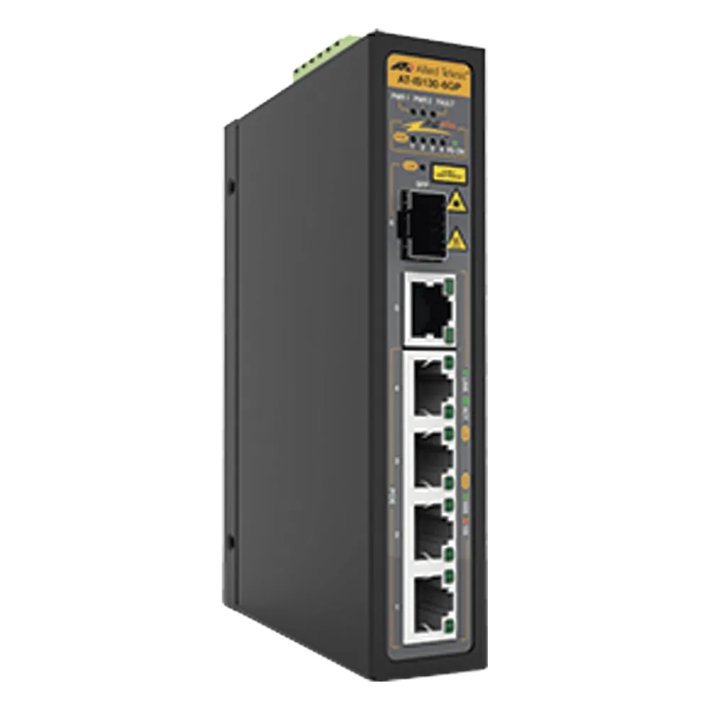 Switch Industrial PoE+ No-Administrable de 5 Puertos 10/100/1000 Mbps (4 Puertos son PoE+) + 1 puertos SFP, 90 W