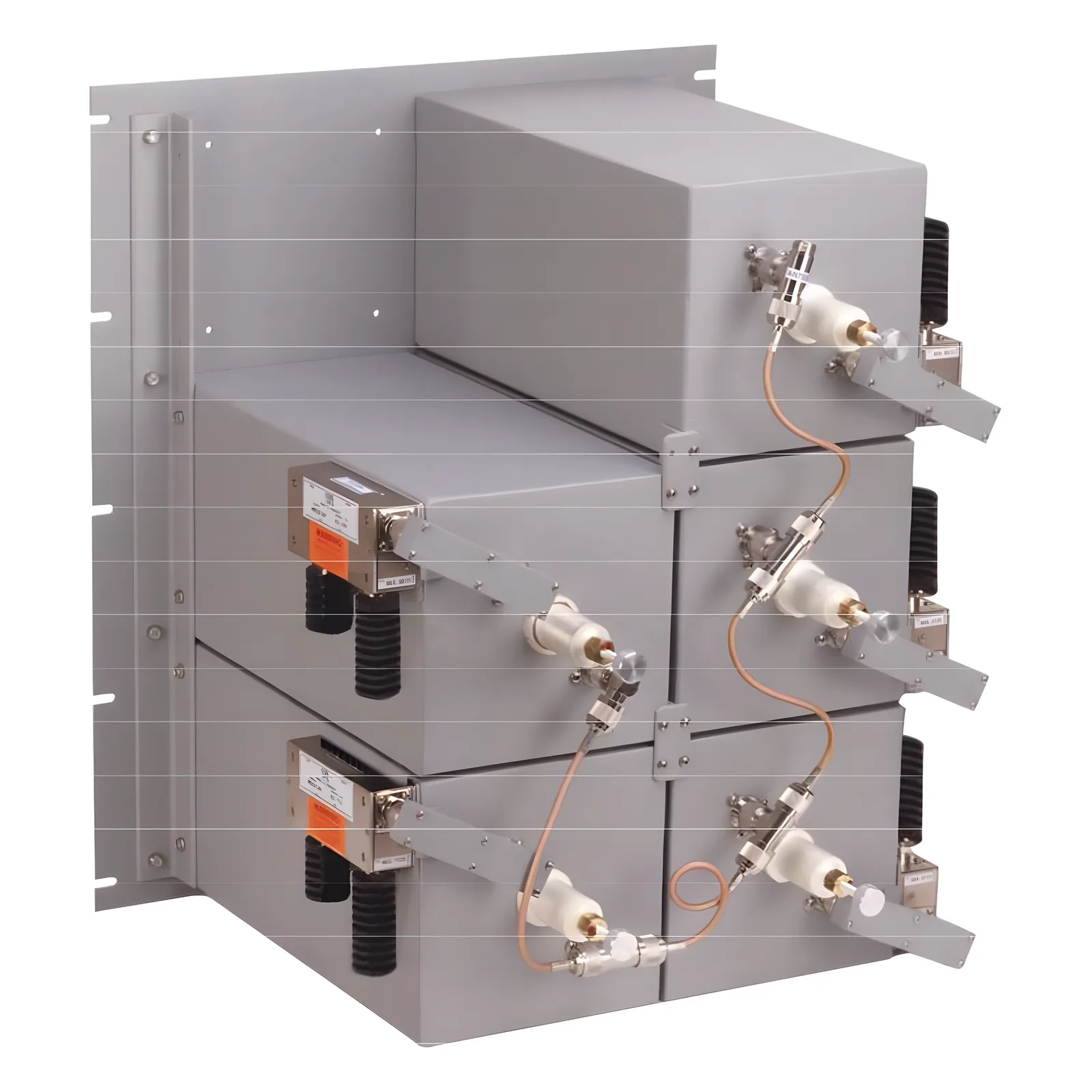 Combinador 440-510 MHz, para 5 Canales, 125 Watt, 300 KHz (min.) de Sep. Tx-Tx, 2 Aisladores N Hembra.