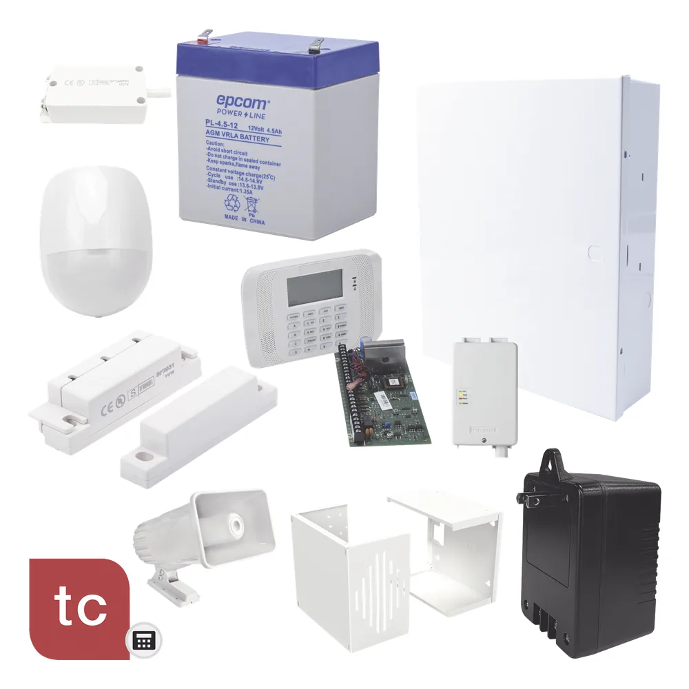 Kit de alarma cableada con panel VISTA-48, comunicador celular LTE y un año de servicio Total Connect incluido