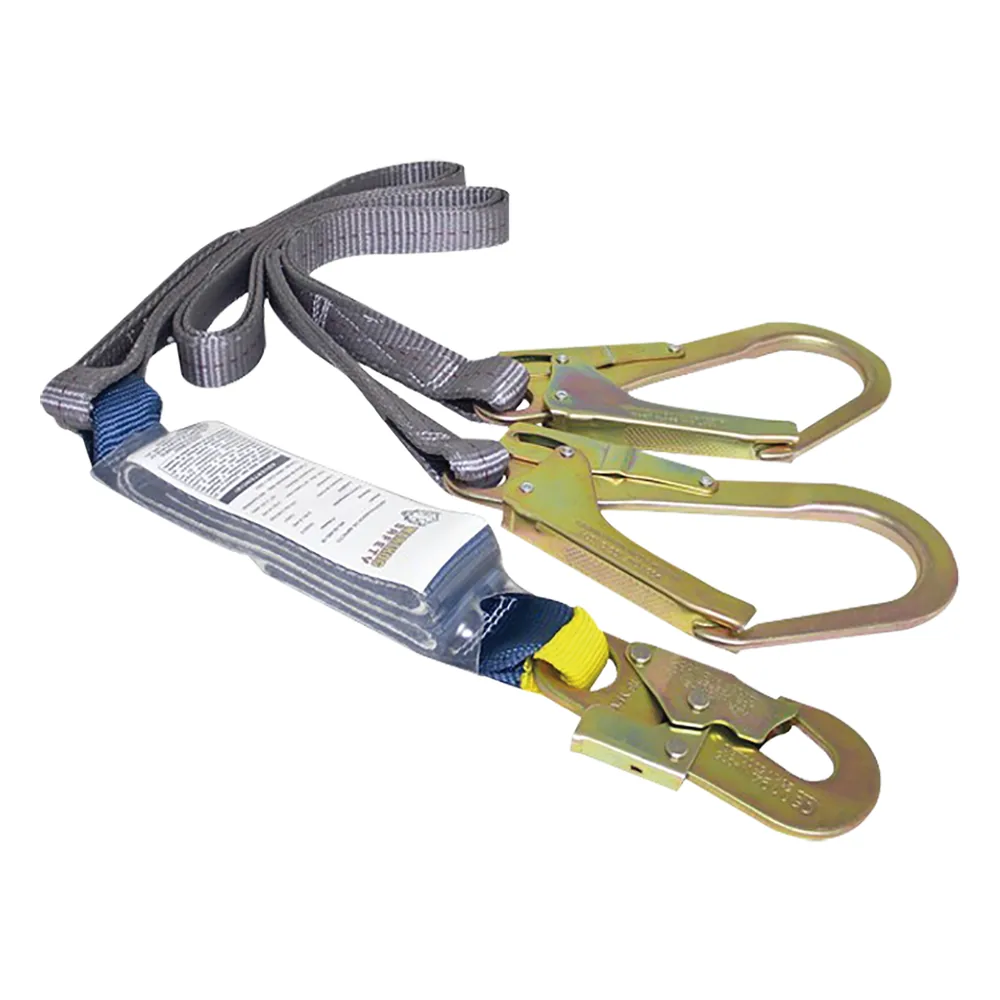 Cable Amortiguador de Caída con Doble Gancho de Sujeción. Ideal para Escalar Torres o Estructuras.