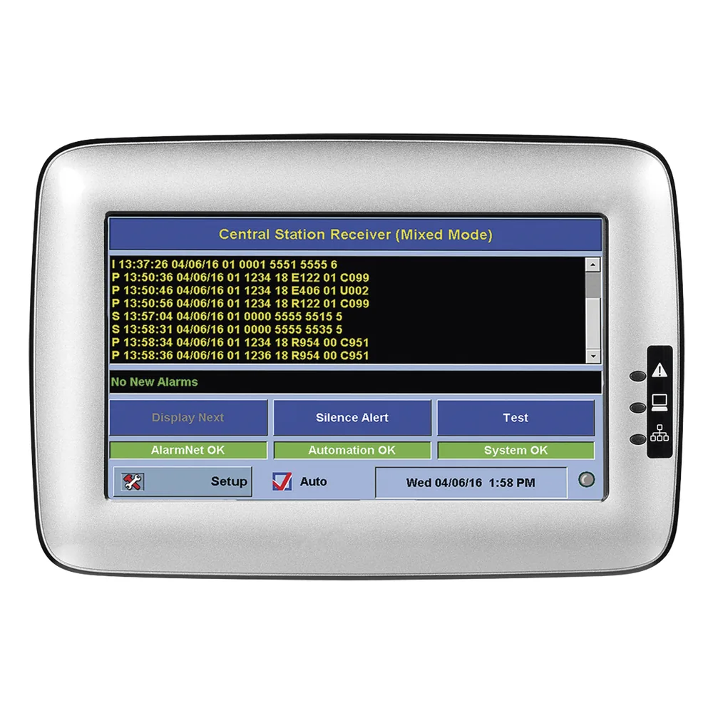 Receptor IP para central de monitoreo con soporte AlarmNet, pantalla táctil y cifrado AES