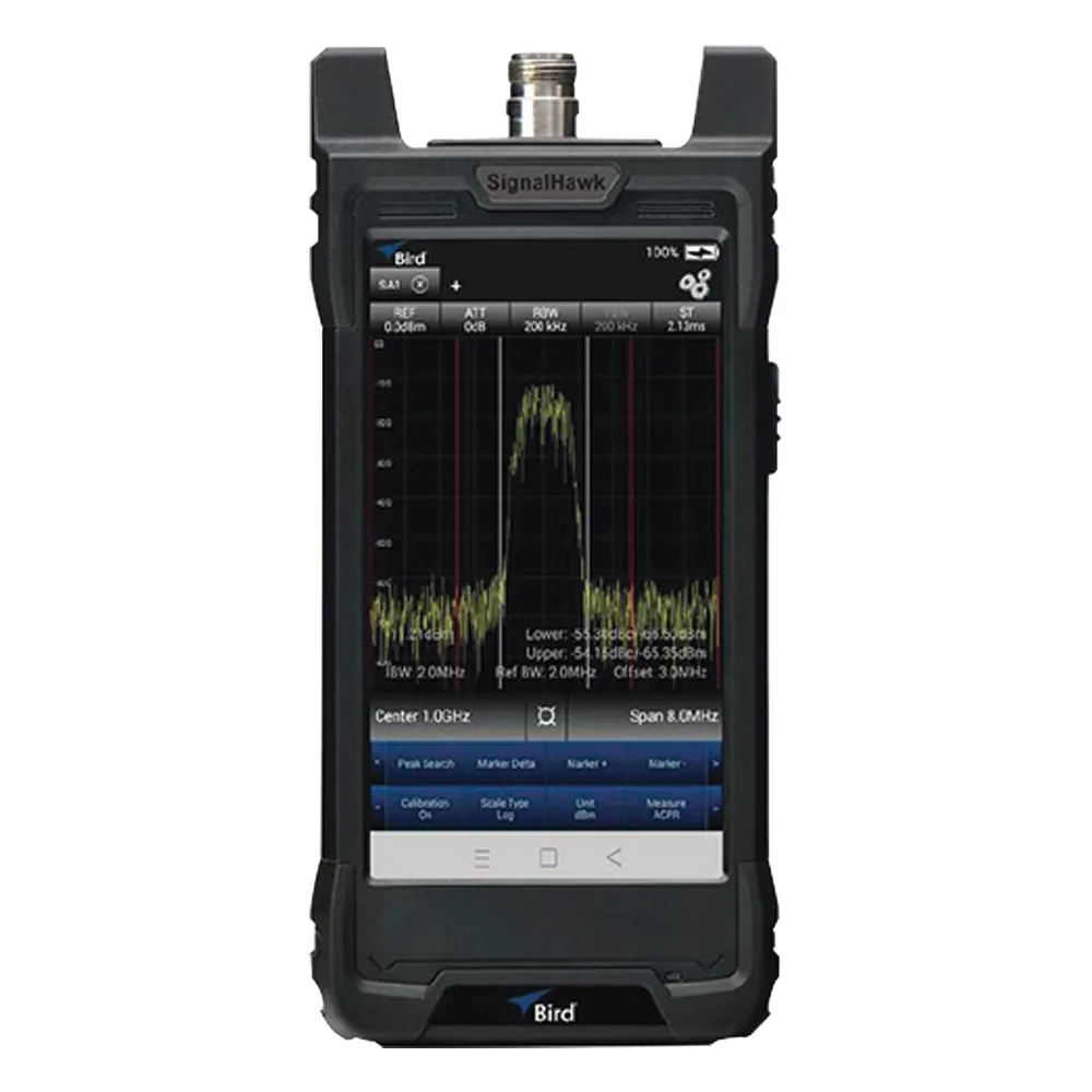 Analizador de Espectro Portátil SIGNAL HAWK, 9 KHz a 6 GHz, Incluye Estuches de uso Rudo y Ligero, Batería Li-Ion, Adaptador 12V, Lápiz Táctil, Adaptador USB-C a USB-A, Manual de Instrucción.
