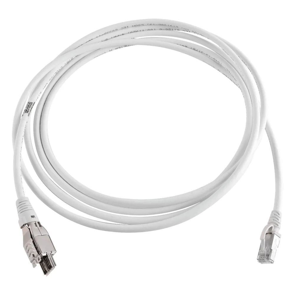 Patch Cord TERA Cat6A 1/10G Ethernet, de 4 Pares y Conector Modular, LS0H, Color Marfil, 8 Metros (26.25 Pies)