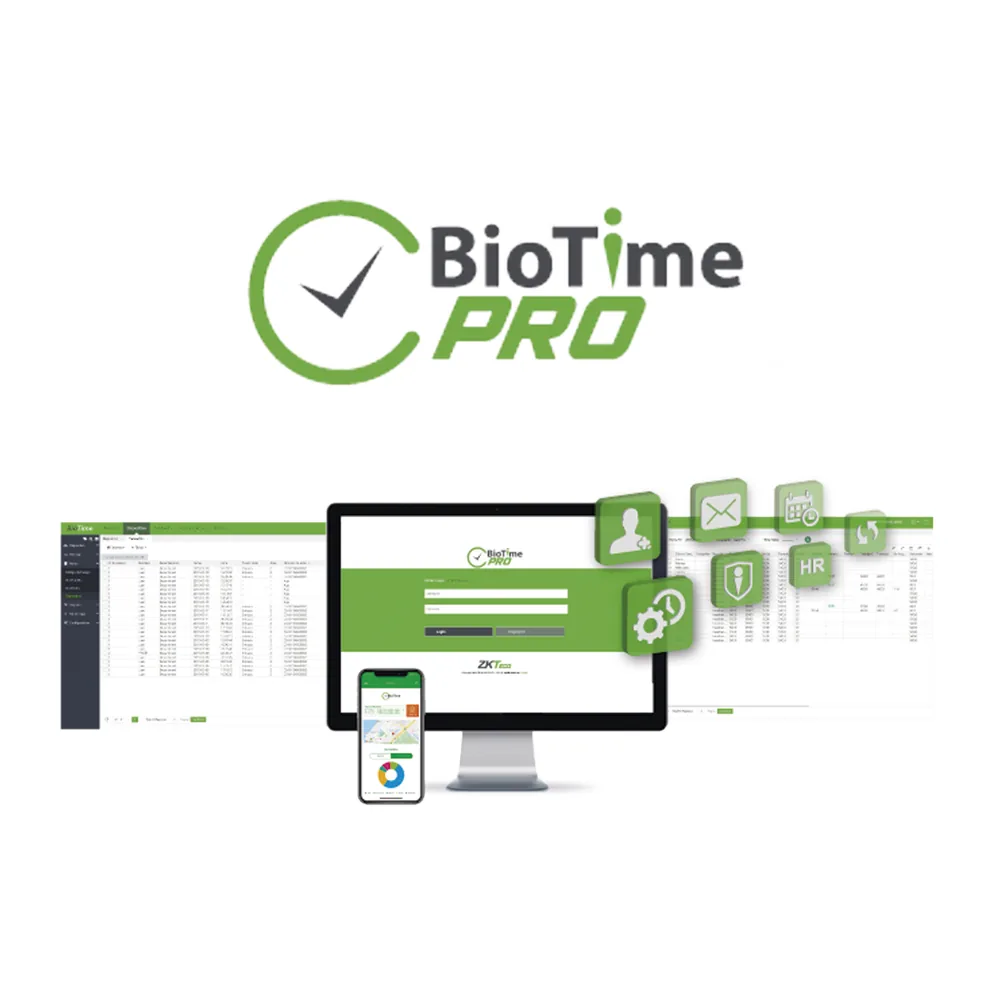 Software de Gestión Centralizada de Asistencia BIOTIMEPRO Licencia ULTIMATE 800 dispositivos y 80 mil empleados