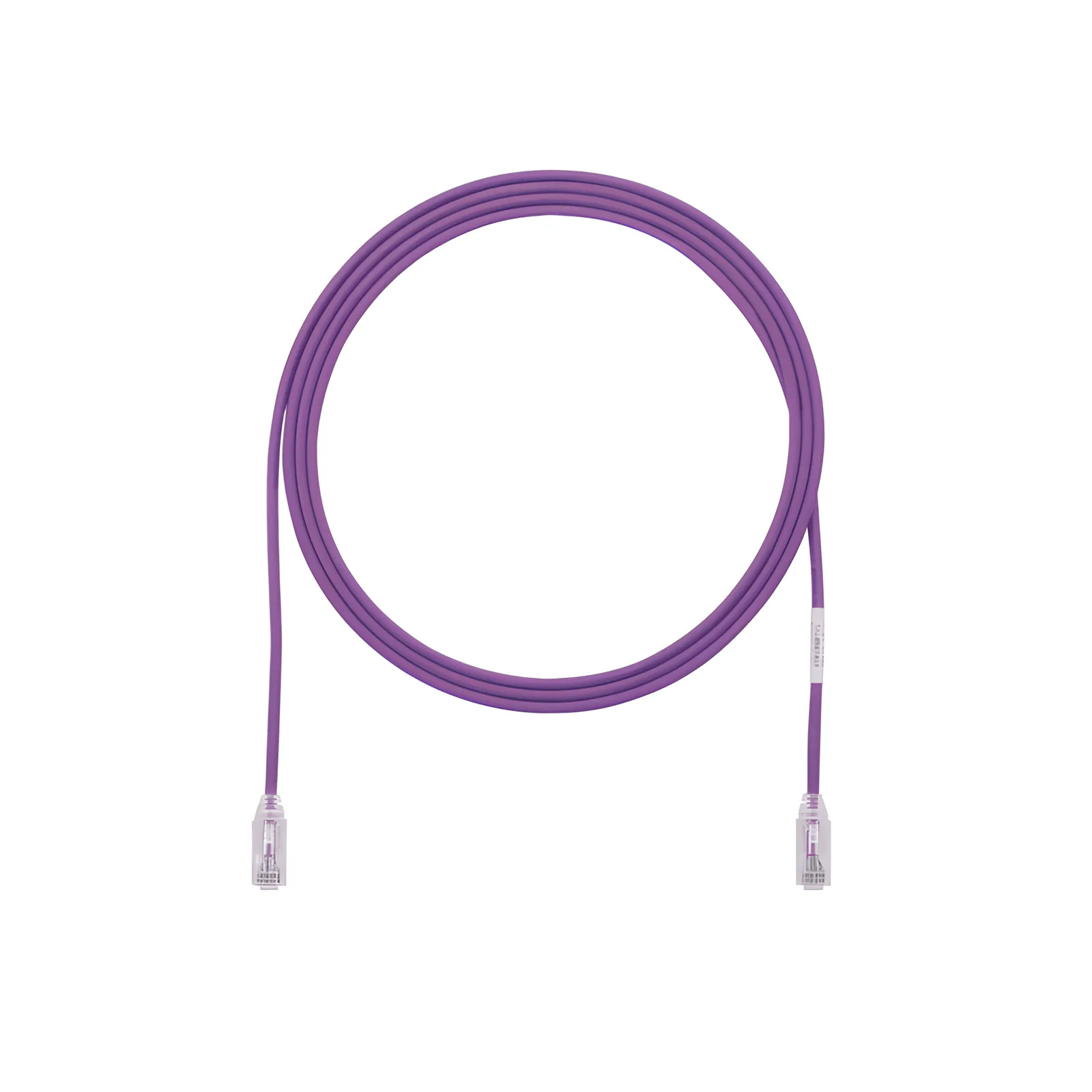 Cable de Parcheo TX6, UTP Cat6, Diámetro Reducido (28AWG), Color Violeta, 0.3 Metros (1 Pie)