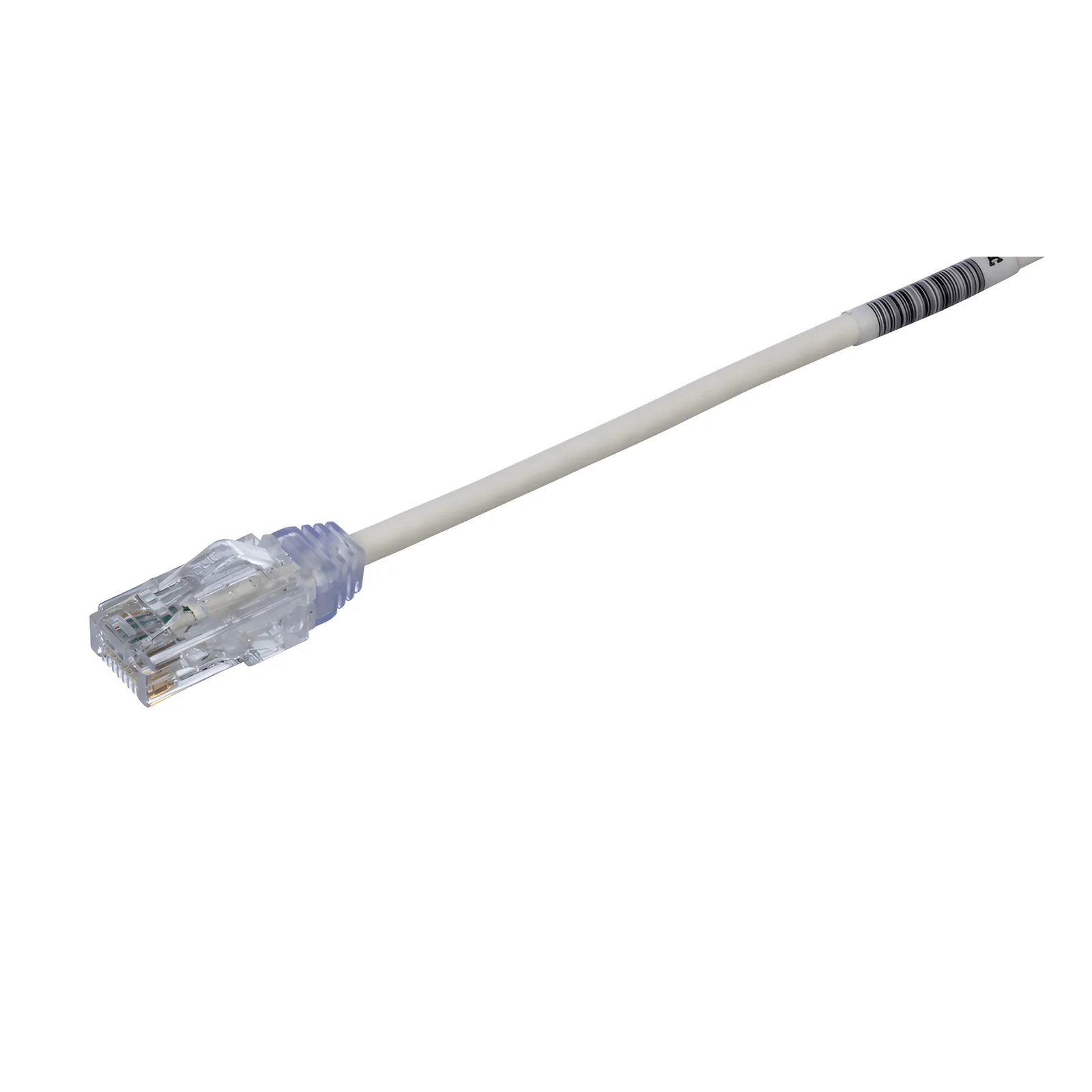 Cable de Parcheo TX6, UTP Cat6, Diámetro Reducido (28AWG), Color Blanco Mate, 7.62 Metros (25 Pies)