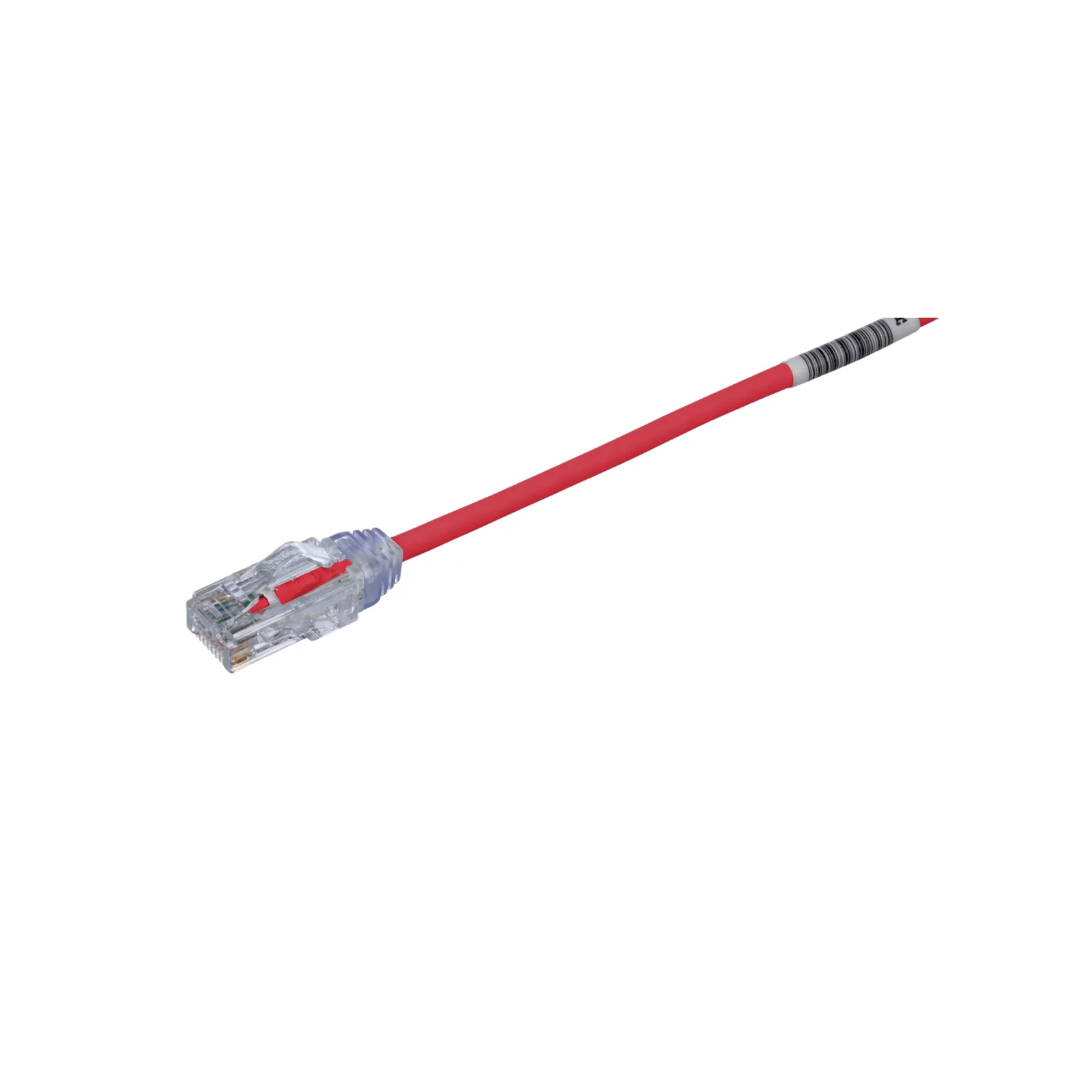 Cable de Parcheo TX6, UTP Cat6, Diámetro Reducido (28AWG), Color Rojo, 7.62 Metros (25 Pies)