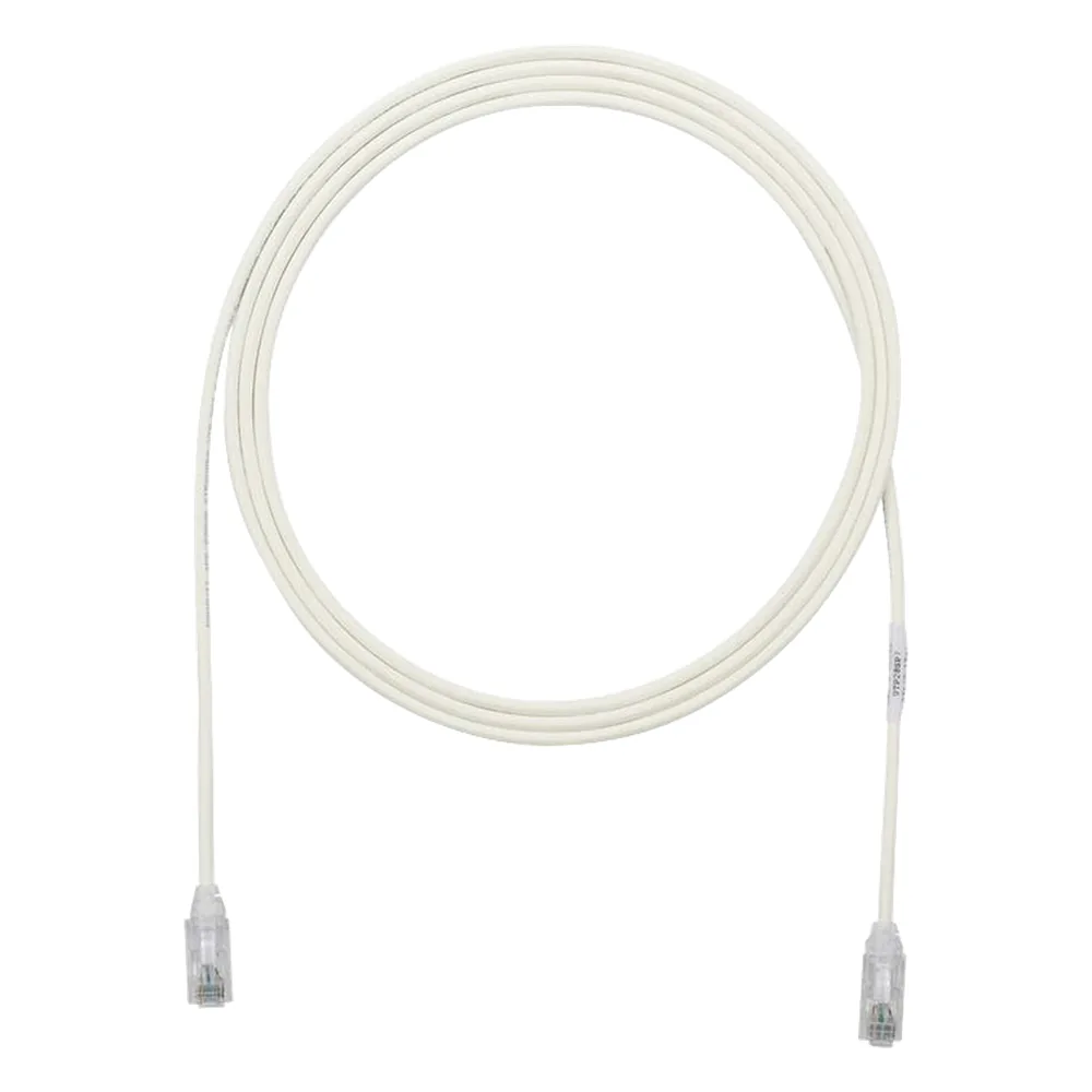 Cable de Parcheo TX6, UTP Cat6, Diámetro Reducido (28AWG), Color Blanco Mate, 1.22 Metros (4 Pies)