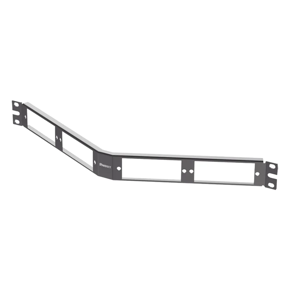 Patch Panel de Fibra Óptica, Para 4 Placas Acopladras FAP o FMP, Angulado, Color Negro, 1UR
