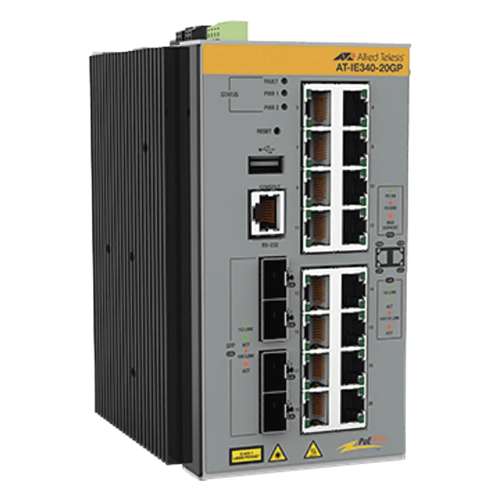 Switch Industrial Administrable Capa 3 de 16 x 10/100/1000 Mbps + 4 Puertos SFP, 240 W.