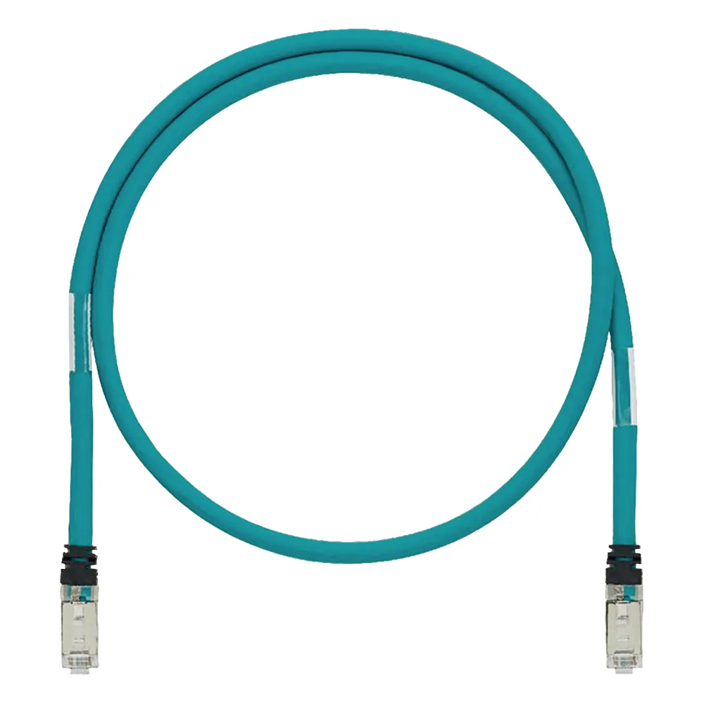 Patch Cord Cat5e de Grado Industrial 600V, Blindado SF/UTP, Calibre 24 AWG, Color Aqua, 20 Metros (65.62 Pies)