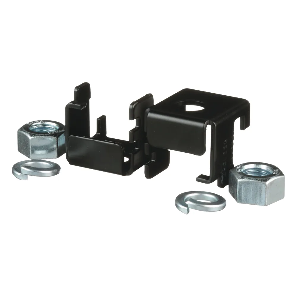 Soporte para Montaje en Charola Tipo Escalerilla, Compatible con Rieles de 9.5 x 38.1 mm o 9.5 x 50.8 mm, Uso Con Varilla Roscada de 5/8", Color Negro