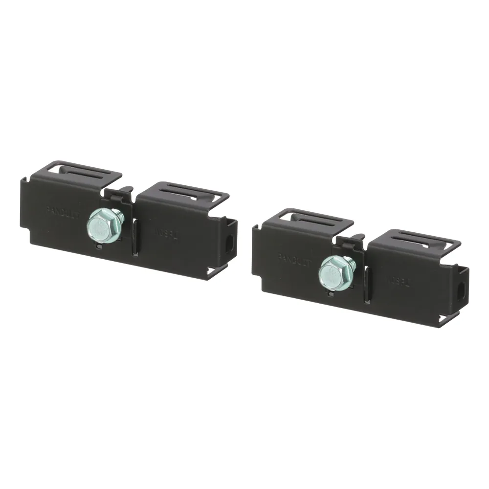 Kit de 2 Clips para Unión de Charolas Wyr-Grid de Panduit, Compatible con 8 y 12 in de Ancho, Color Negro