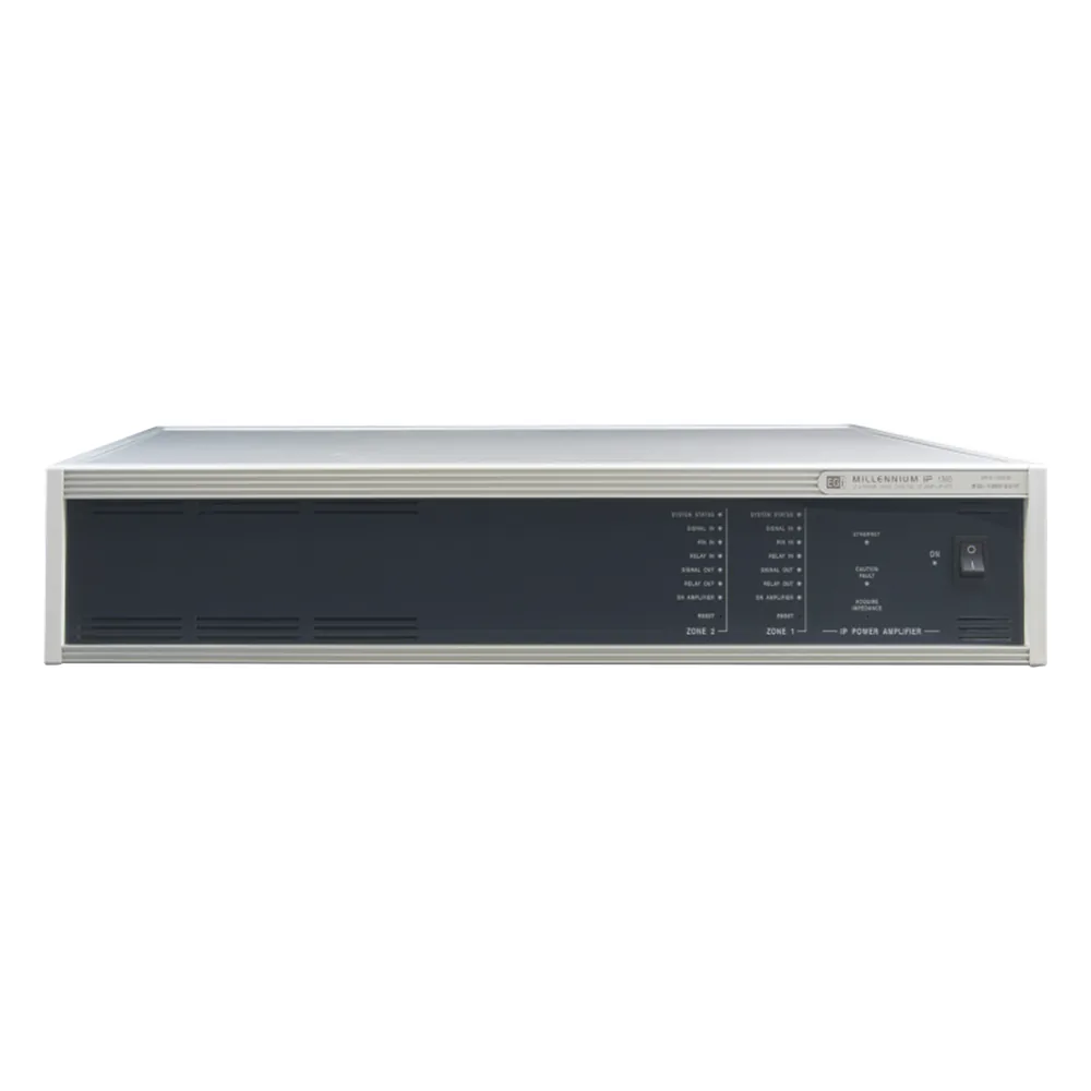ETAPA DE POTENCIA DIGITAL 4x120W 100V MILLENNIUM IP CON CONECTIVIDAD IP LAN, SUPERVISON, CALIDAD DE SONIDO HQ PARA 4 ZONAS, EN FORMATO RACK 2U