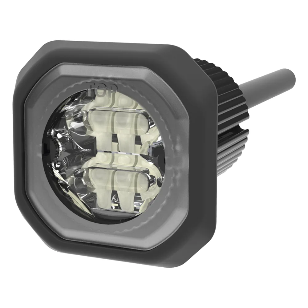 Estrobo Empotrable de 6 LED, Ambar/Blanco, Lente Transparente