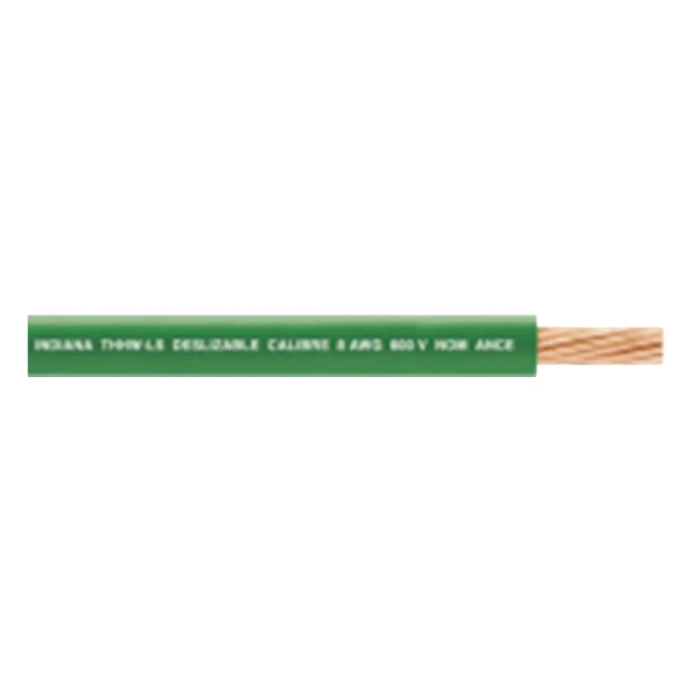 Cable Eléctrico 16 AWG Color Verde, Conductor de Cobre Suave Cableado. Aislamiento de PVC, Auto-Extinguible. Bobina de 100 Metros (328.08 Pies)