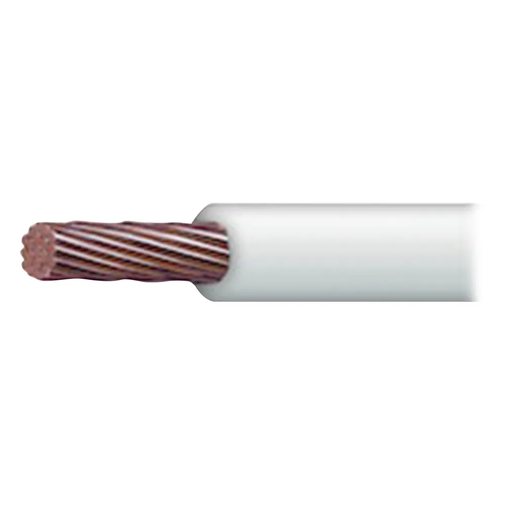 Cable Eléctrico 16 AWG Color Blanco, Conductor de Cobre Suave Cableado. Aislamiento de PVC, Auto-Extinguible. Bobina de 100 Metros (328.08 Pies)